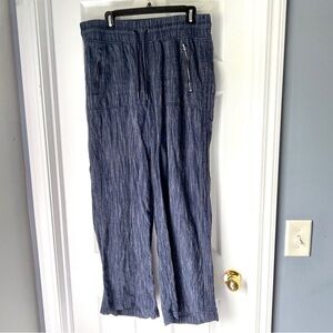 Athleta Cabo Linen Wide Leg Pant- small flaw
